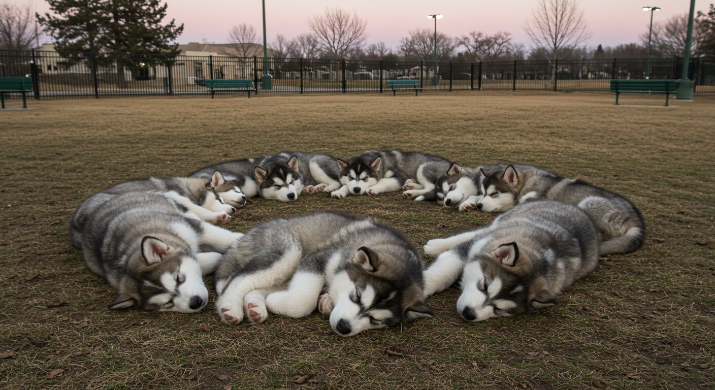夢見る子犬の群れ